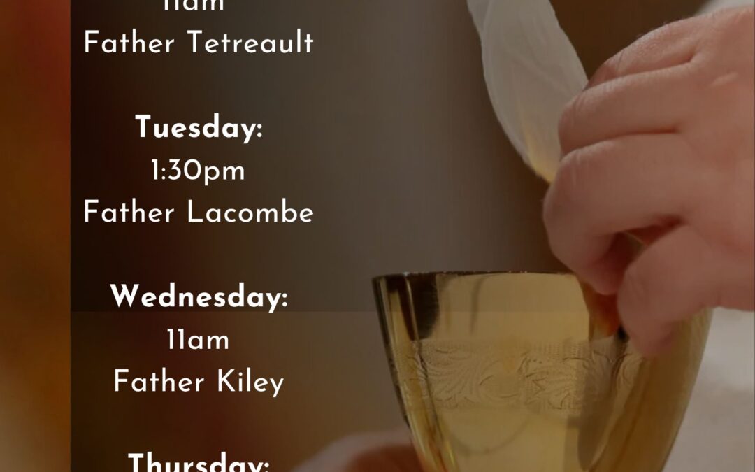 August Mass Schedule